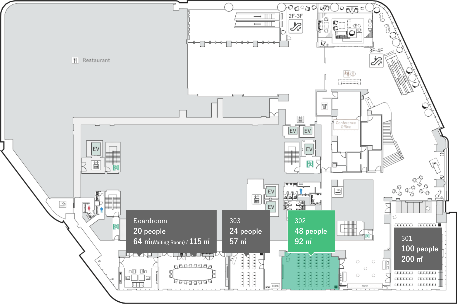 会場の位置情報の図