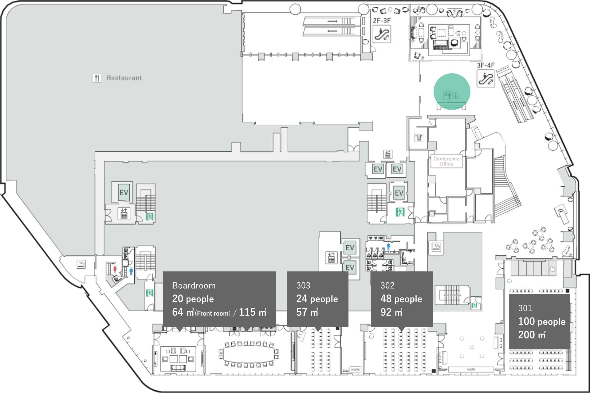 会場の位置情報の図