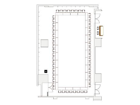 口の字形式(56席)の図