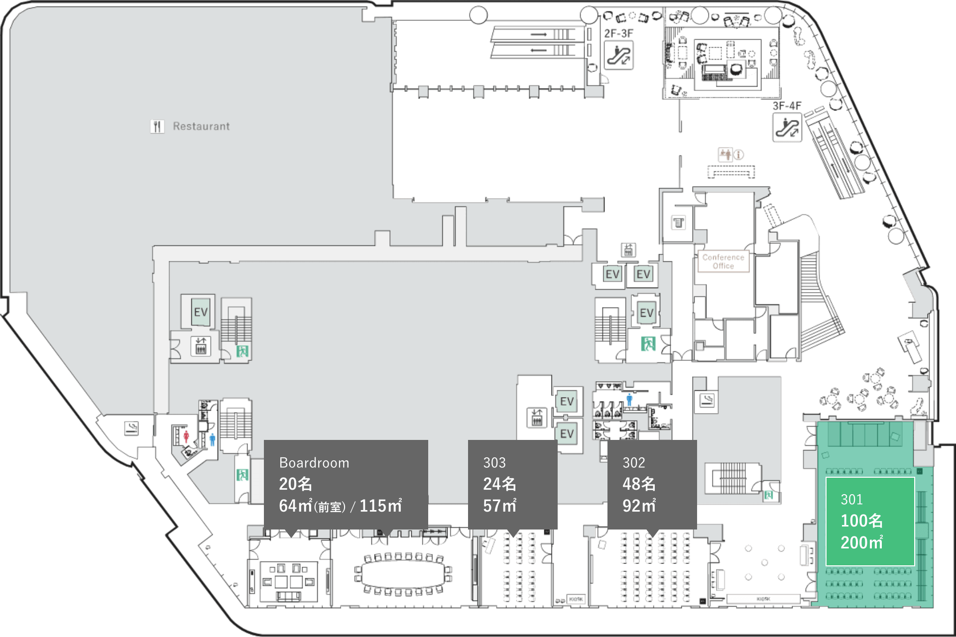 会場の位置情報の図