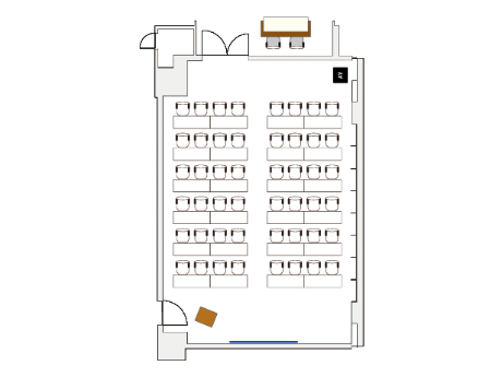 スクール形式(48席)の図