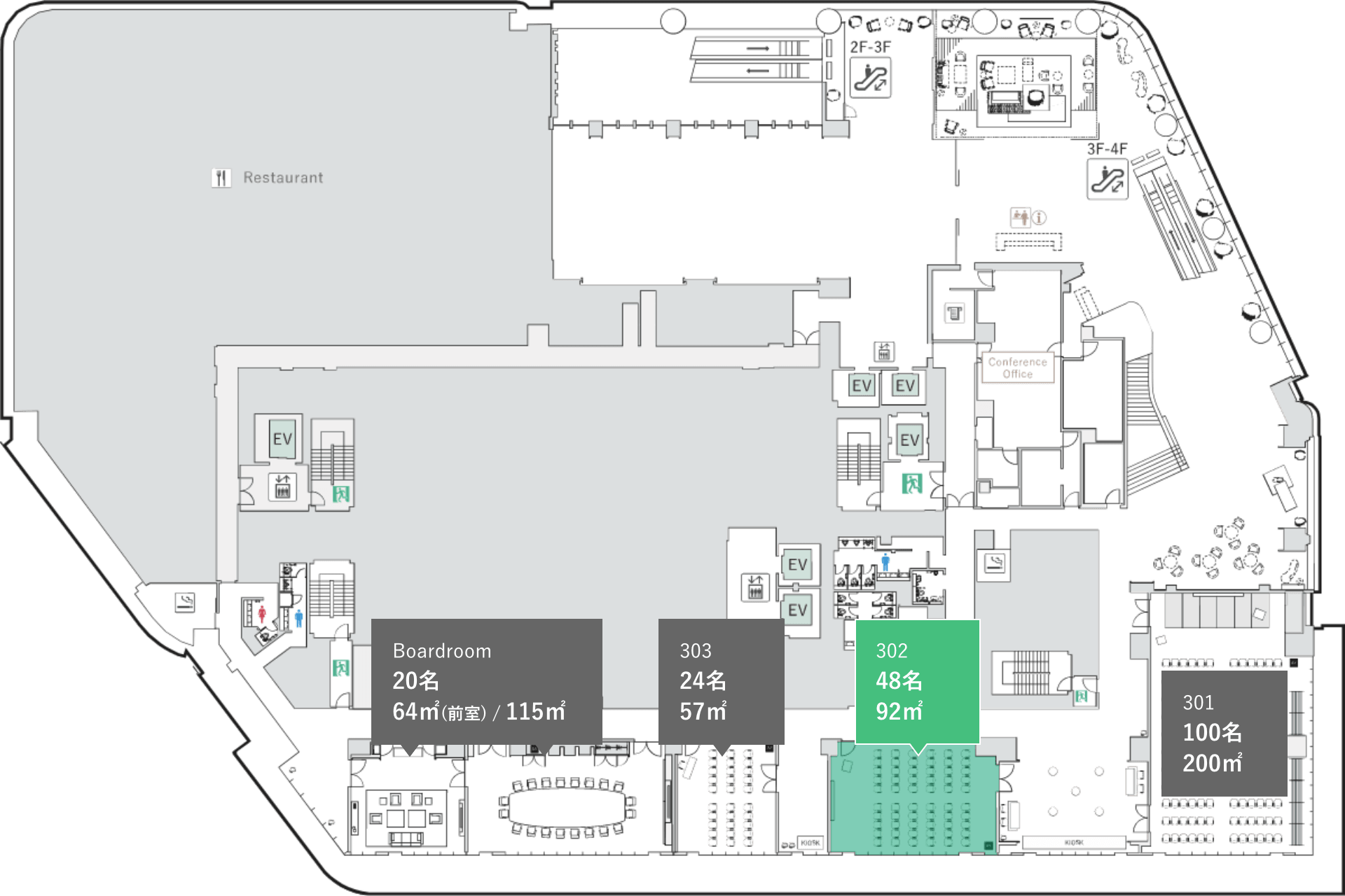 会場の位置情報の図
