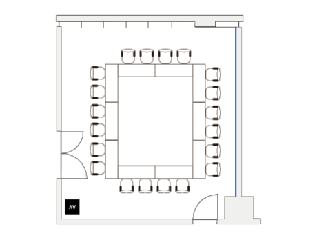 口の字形式（20席）の図