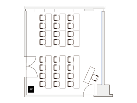 スクール形式（24席）の図