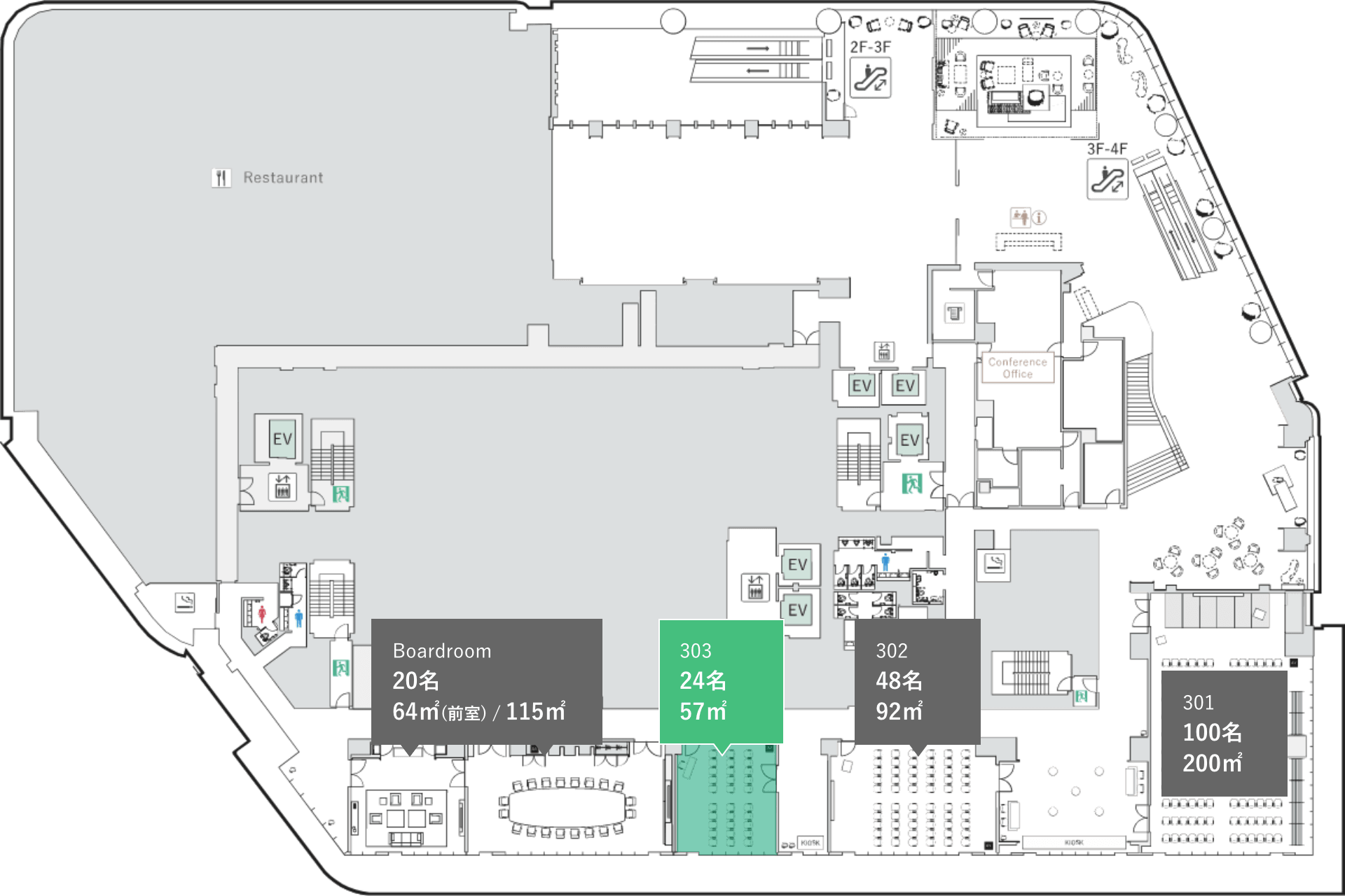 会場の位置情報の図